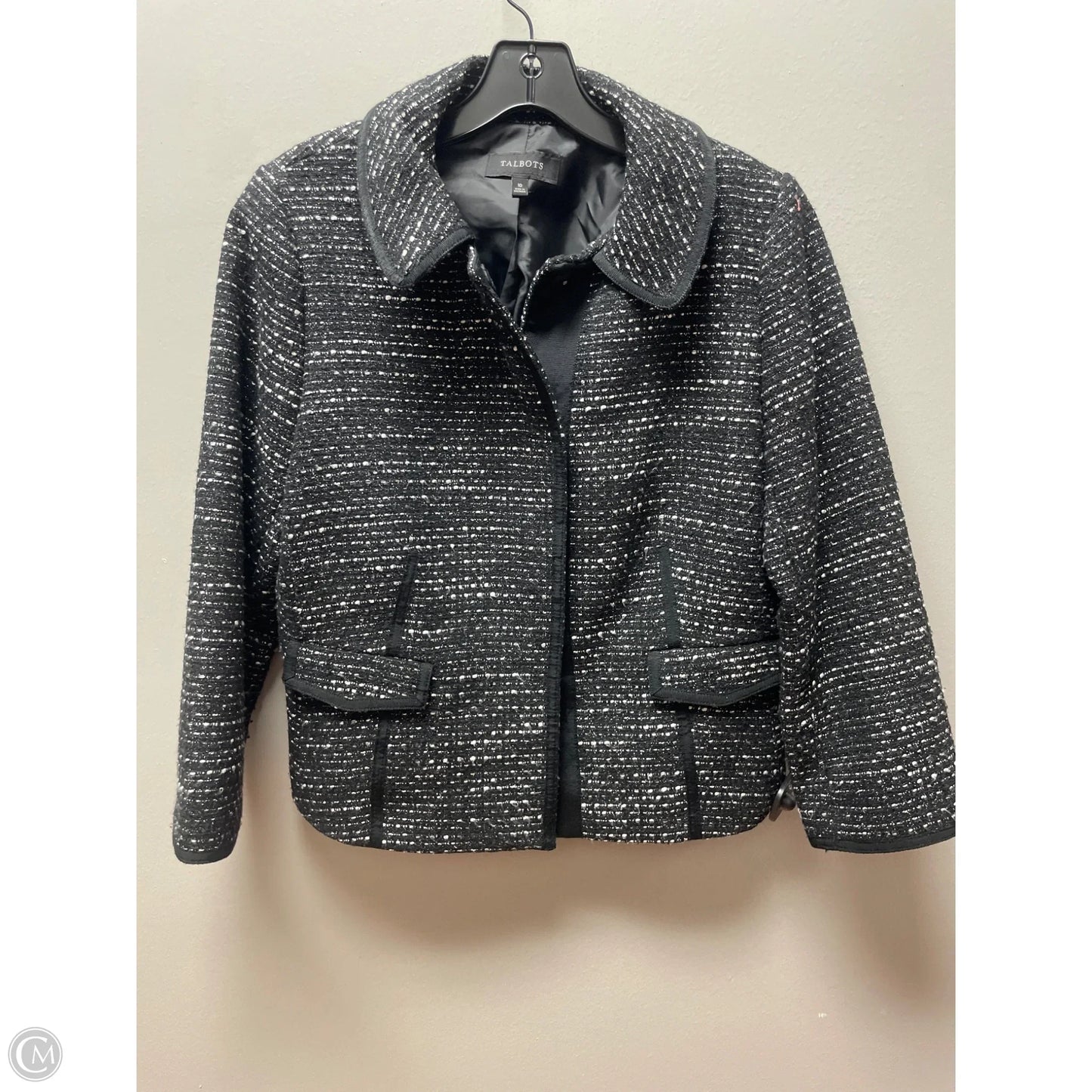Blazer By Talbots In Black & White, Size: M