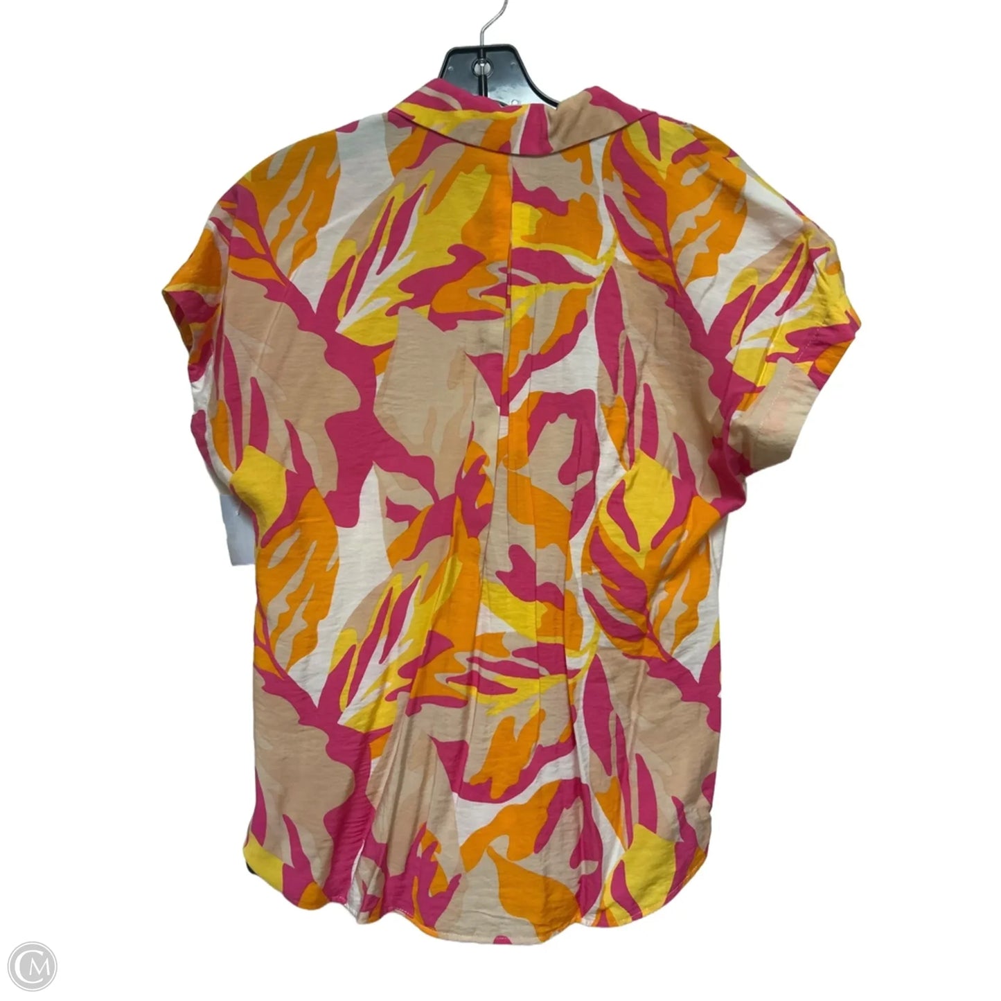 Top Short Sleeve By Joie In Orange & Pink, Size: Xs