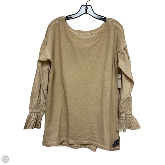 Top Long Sleeve By Pilcro In Tan, Size: Xs
