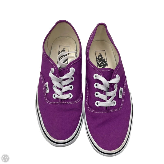 Shoes Sneakers By Vans In Purple, Size: 7.5