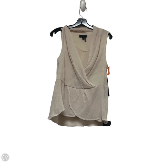 Top Sleeveless By Donna Karan In Tan, Size: S
