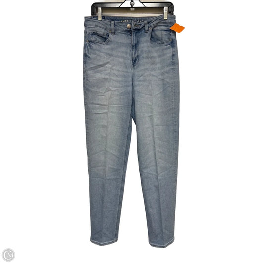 Jeans Straight By American Eagle In Blue Denim, Size: 8