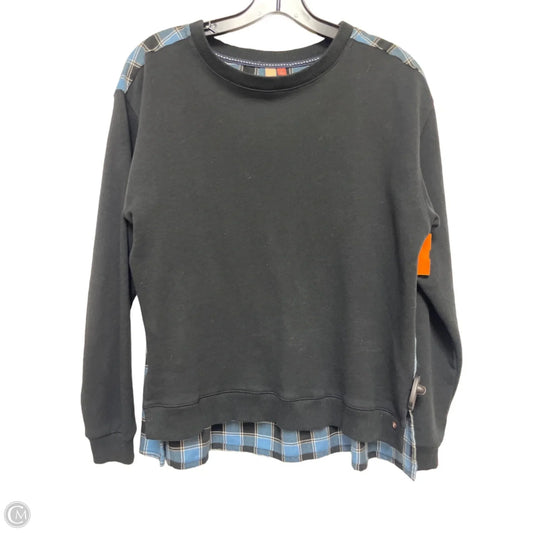 Top Long Sleeve By Pilcro In Black & Blue, Size: S