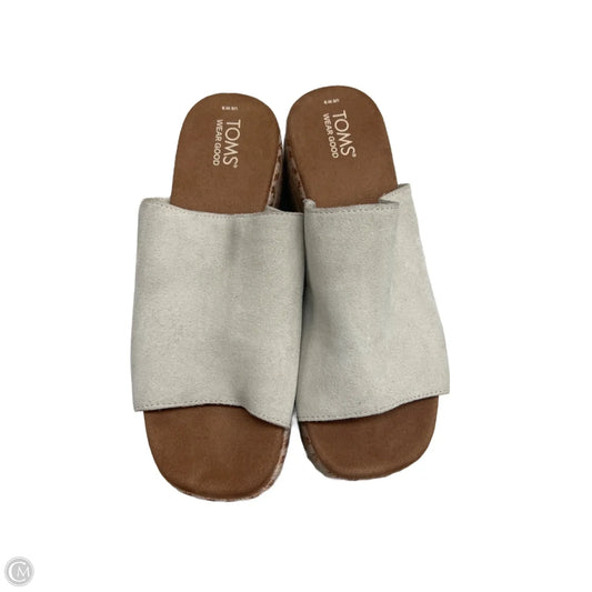 Sandals Heels Platform By Toms In Tan, Size: 9