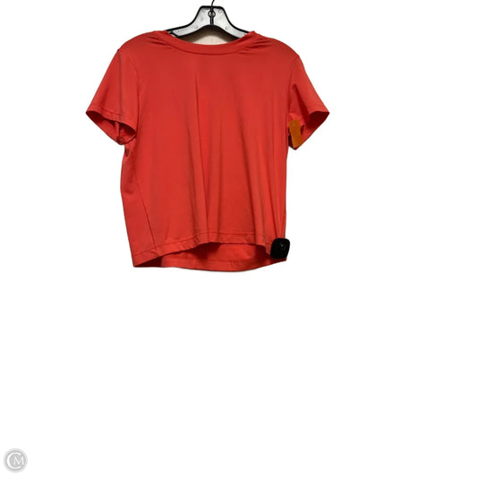 Athletic Top Short Sleeve By Spanx In Orange, Size: Xs
