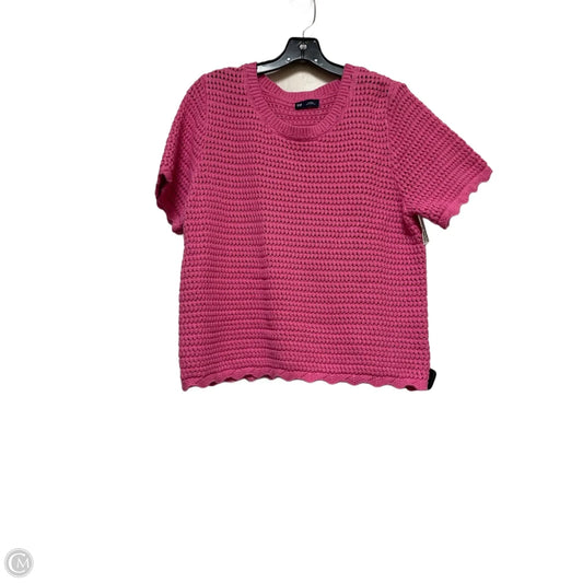 Sweater Short Sleeve By Gap In Pink, Size: L