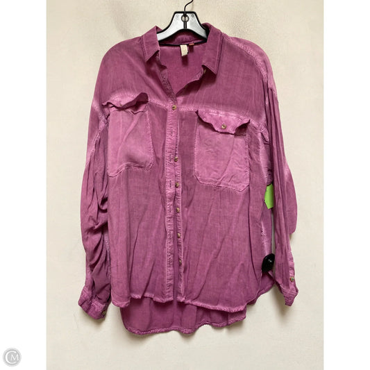 Top Long Sleeve By Pilcro In Purple, Size: M