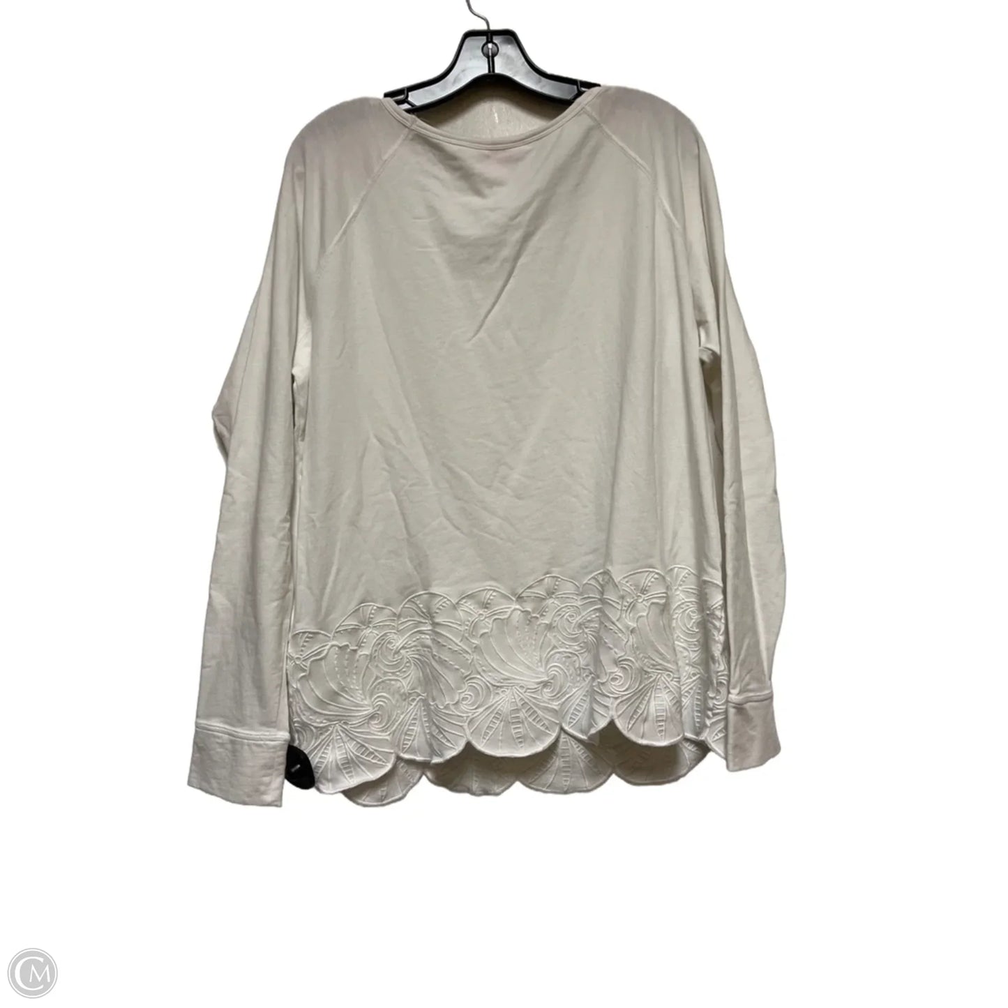 Top Long Sleeve Designer By Lilly Pulitzer In White, Size: L