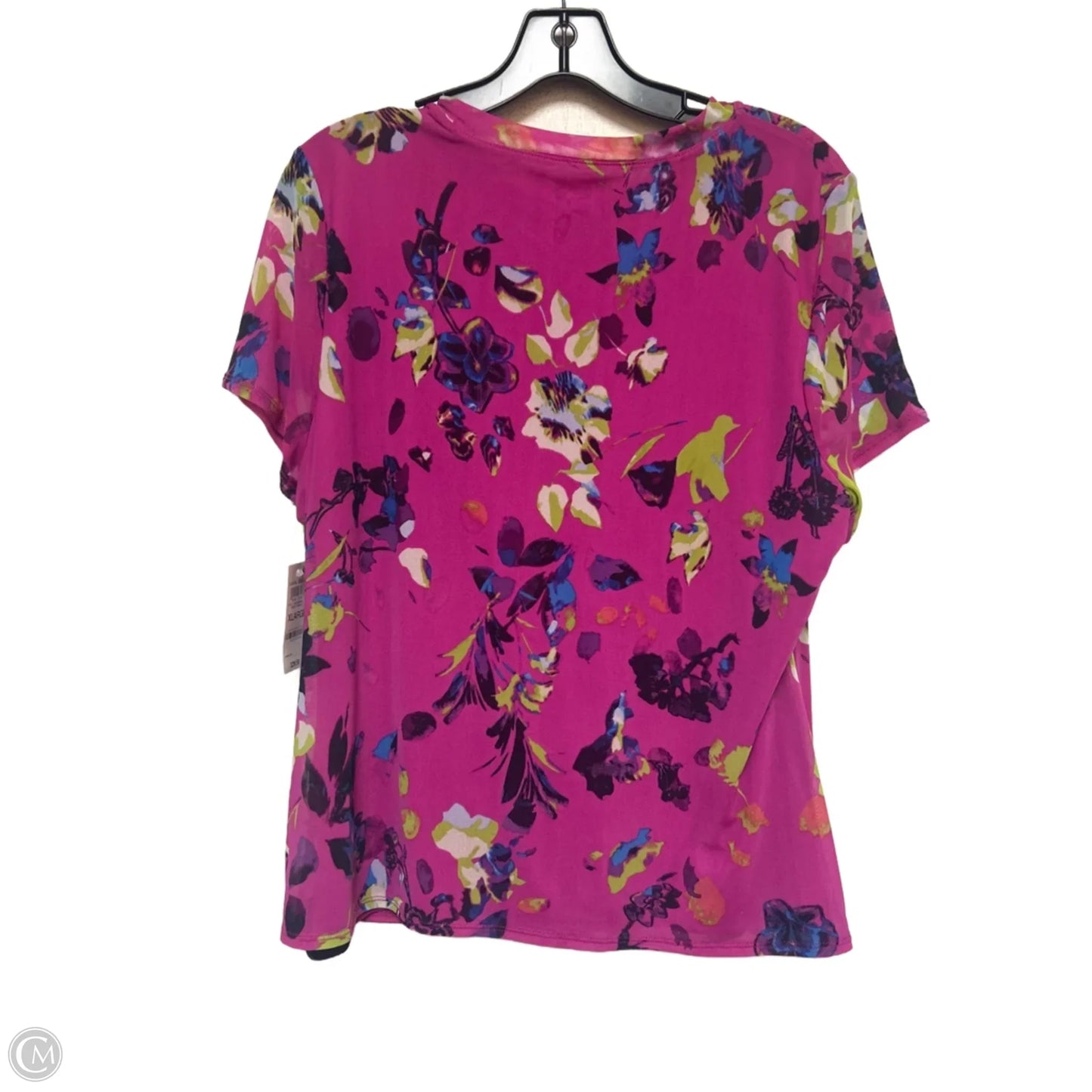 Top Short Sleeve By Inc In Floral Print, Size: Xl