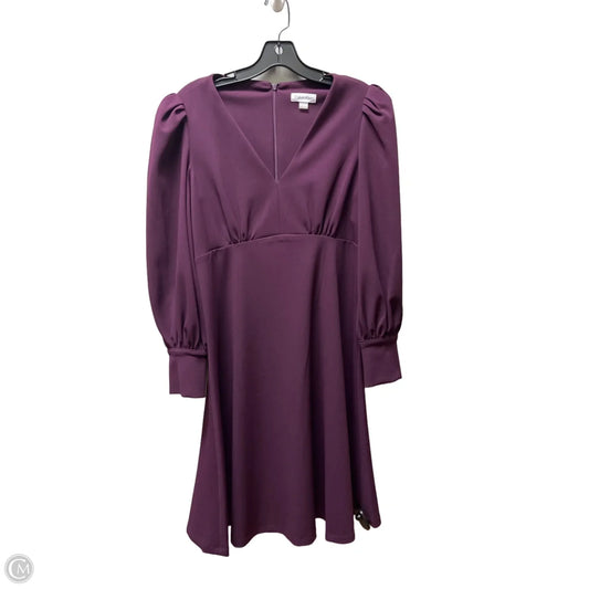 Dress Casual Short By Calvin Klein In Purple, Size: M