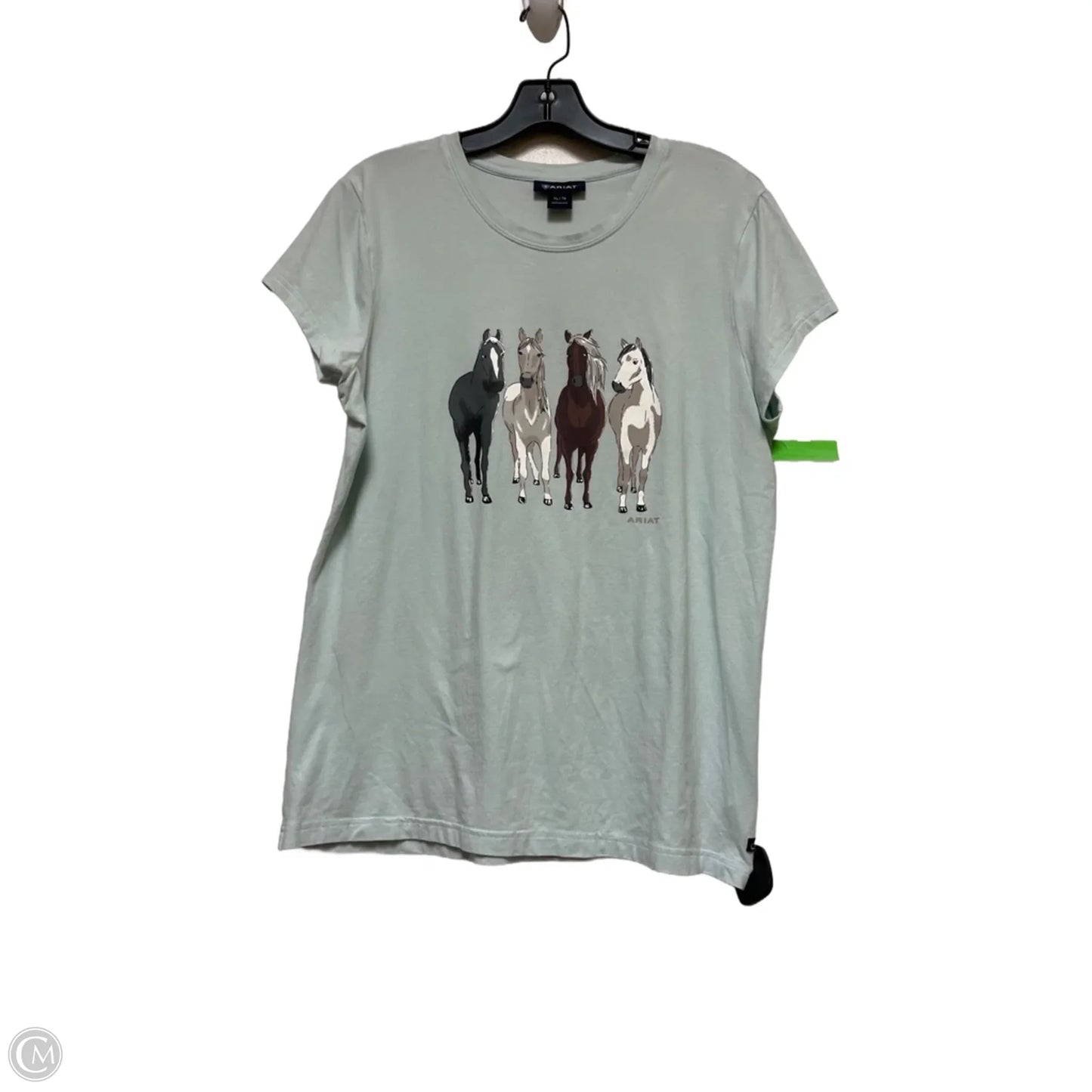 Top Short Sleeve Basic By Ariat In Aqua, Size: Xl