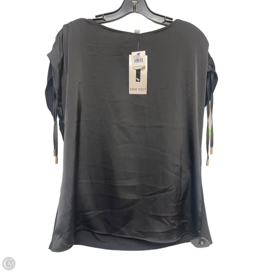 Top Short Sleeve By Nine West In Black, Size: L