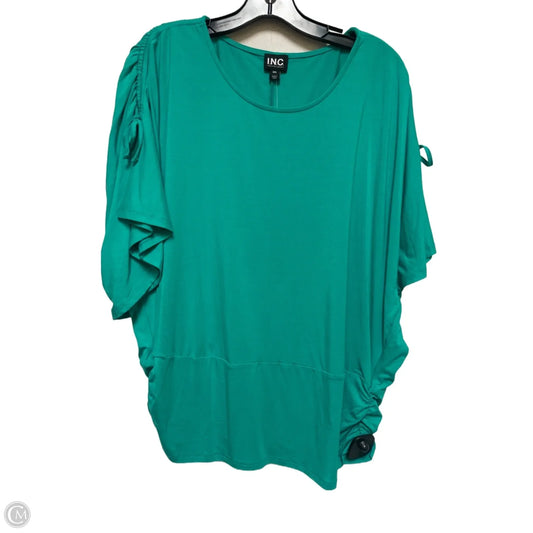 Top Short Sleeve By Inc In Green, Size: Xxl