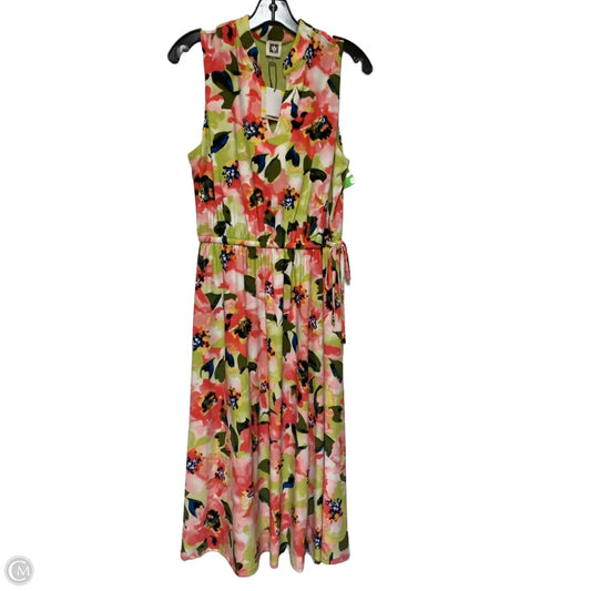 Dress Casual Midi By Anne Klein In Floral Print, Size: M