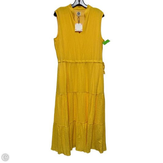 Dress Casual Midi By Anne Klein In Yellow, Size: M