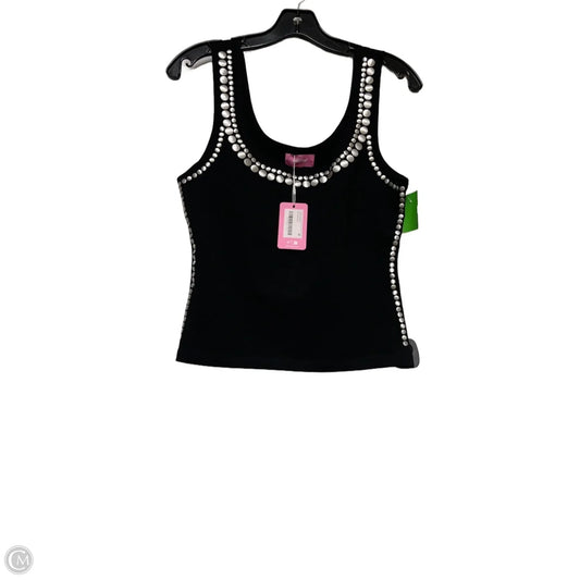 Top Sleeveless By Edikted In Black & Silver, Size: M