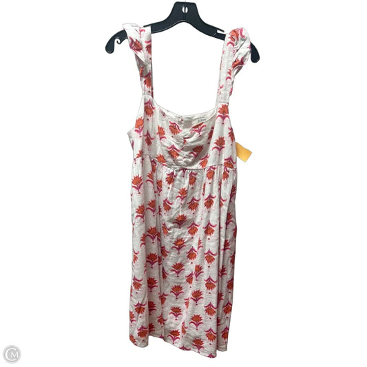 Dress Casual Short By J. Crew In Orange & White, Size: L