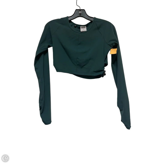 Athletic Top Long Sleeve Crewneck By Gym Shark In Green, Size: S