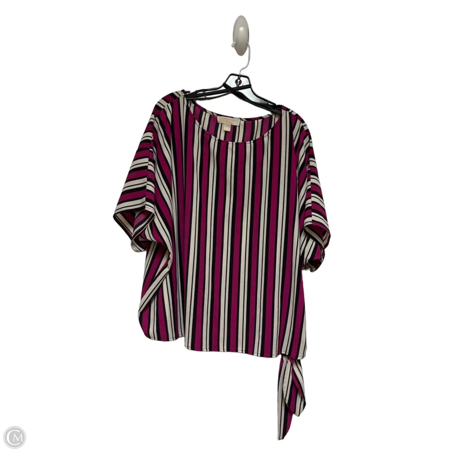 Top Short Sleeve By Michael By Michael Kors In Striped Pattern, Size: Xs