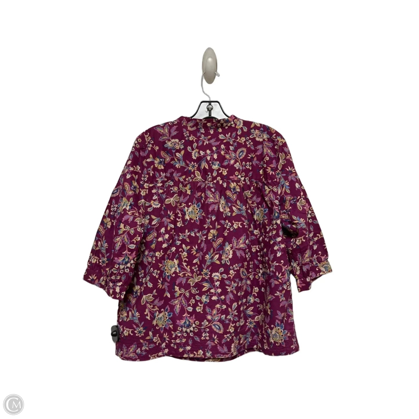Top Short Sleeve By J. Jill In Floral Print, Size: M