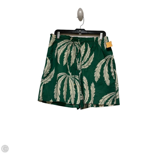 Shorts By H&m In Cream & Green, Size: 8