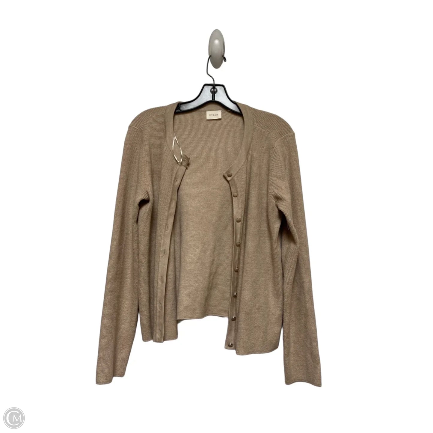 Sweater Cardigan By Cyrus In Tan, Size: M