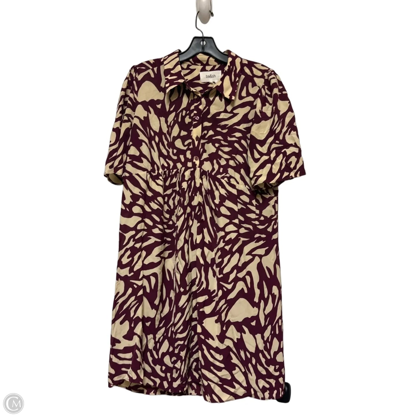 Dress Casual Short By Clothes Mentor In Purple & Tan, Size: M