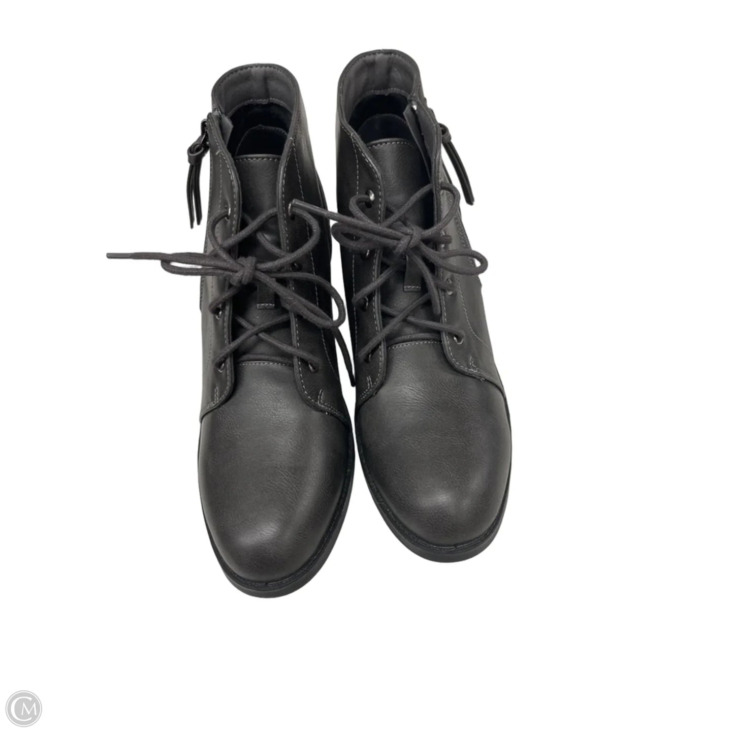 Boots Ankle Heels By Easy Street In Grey, Size: 9.5