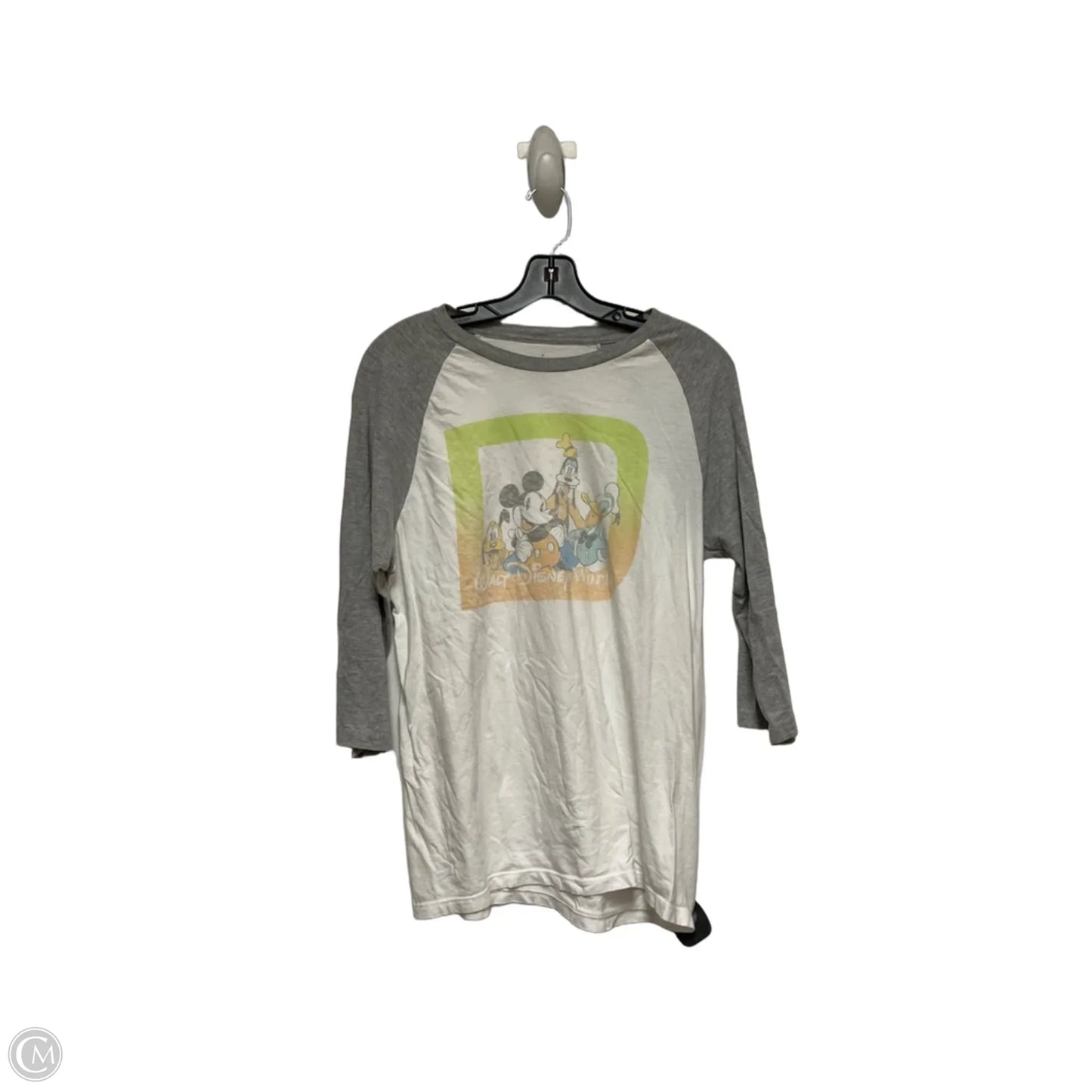 Top Sleeveless Basic By Disney Store In Grey & White, Size: M