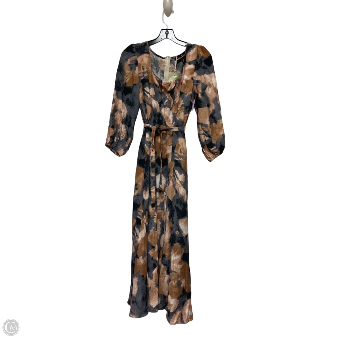 Dress Casual Maxi By Clothes Mentor In Blue & Brown, Size: L