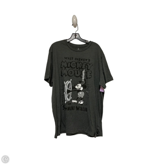 Top Short Sleeve Basic By Disney Store In Black & Grey, Size: Xlarge