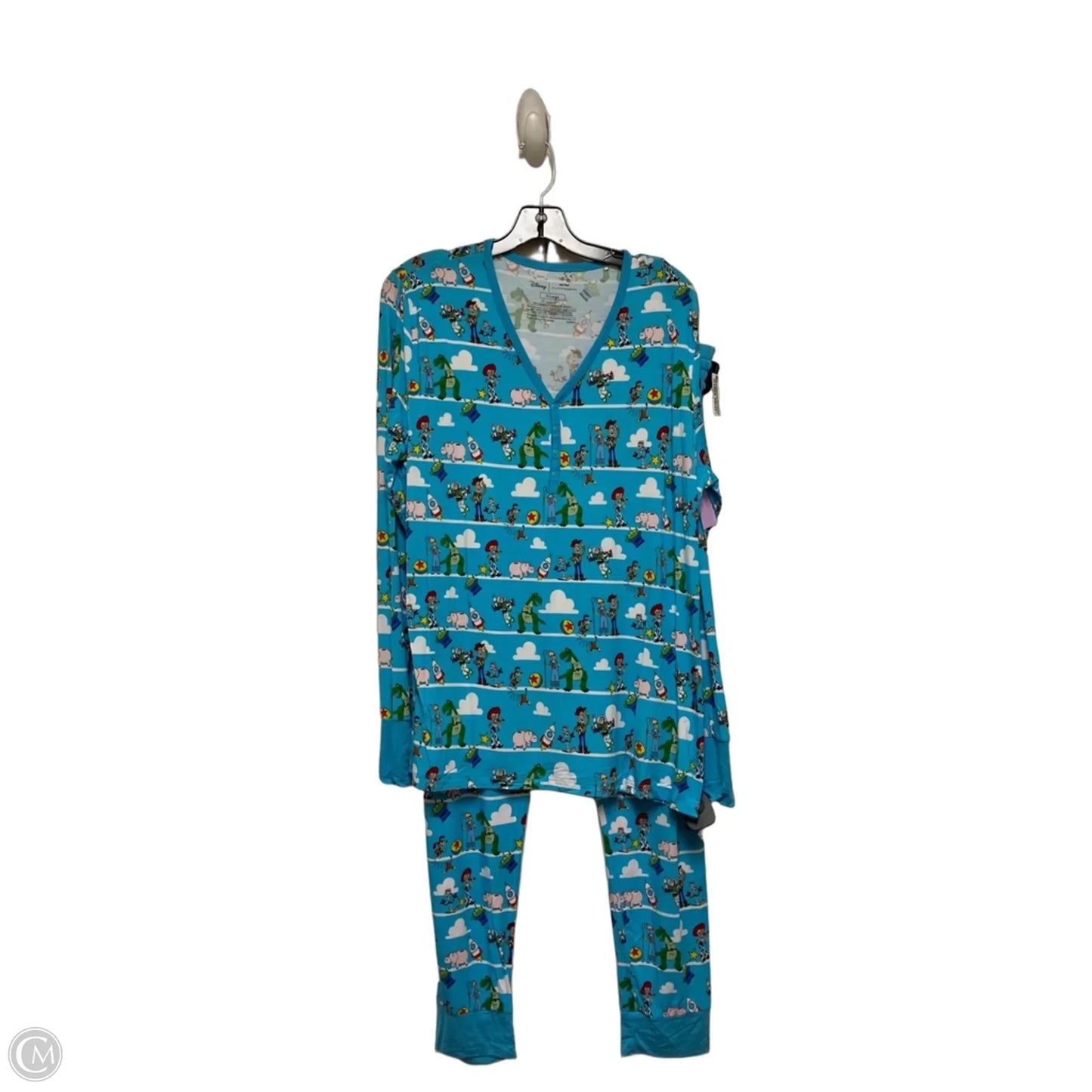 Pajamas 2pc By Disney In Blue & White, Size: Xl