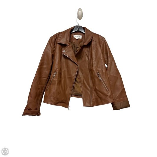 Jacket Moto By Marc New York In Brown, Size: Xl