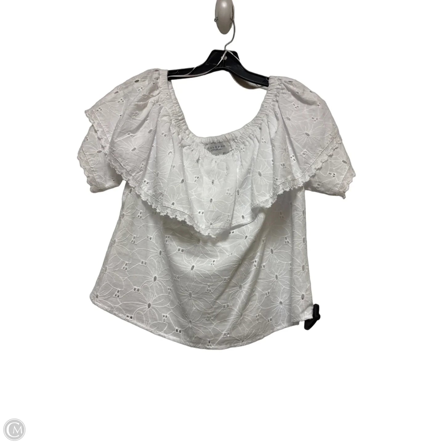 Top Short Sleeve By Calypso St Barth In White, Size: M