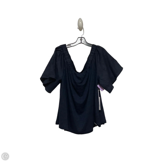 Top Short Sleeve By Chicos In Navy, Size: Xl