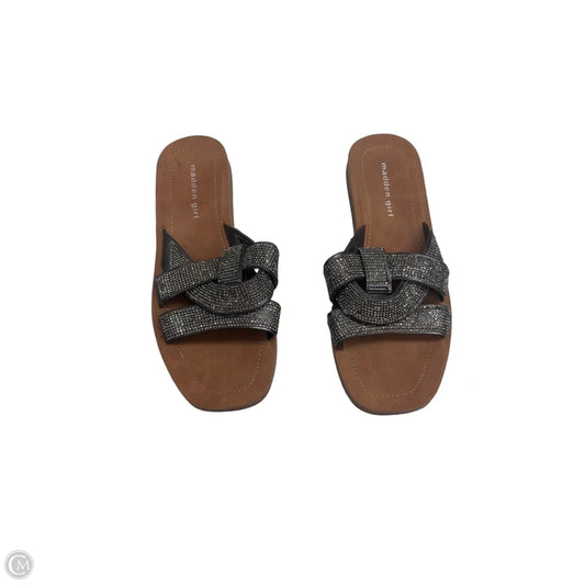 Sandals Flats By Madden Girl In Brown & Grey, Size: 7.5
