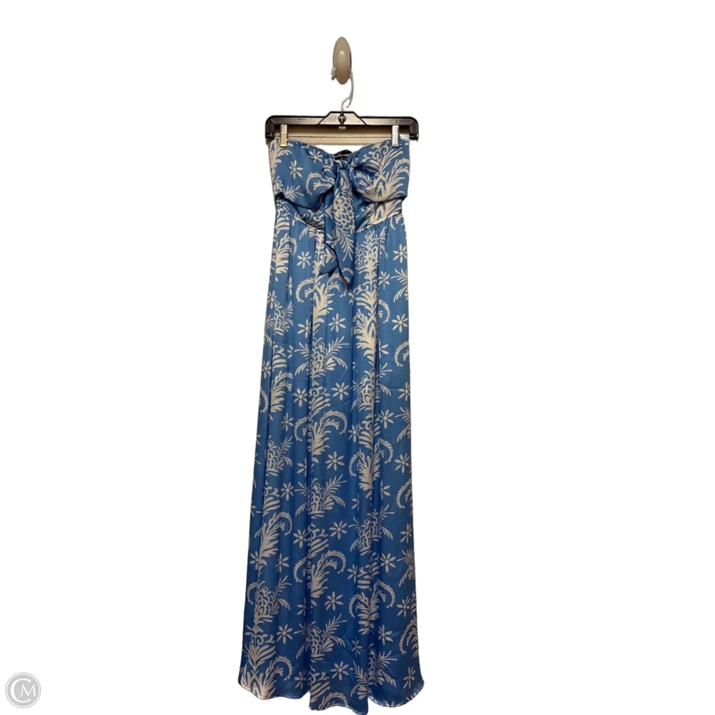 Dress Casual Maxi By Aakaa In Blue & White, Size: S