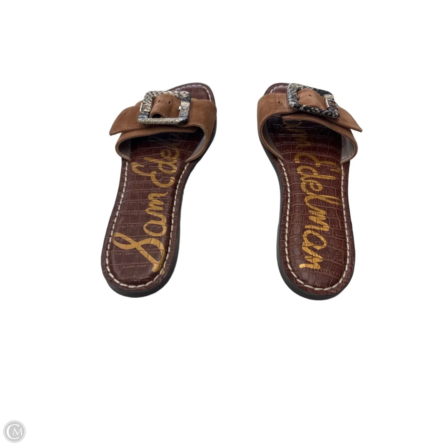 Sandals Flats By Sam Edelman In Brown & Tan, Size: 7