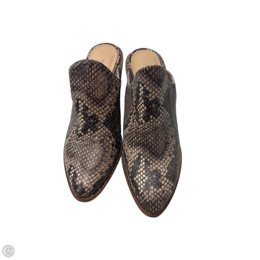 Sandals Heels Platform By Chinese Laundry In Tan & White, Size: 7