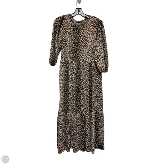 Dress Casual Midi By Zara In Animal Print, Size: M