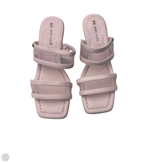 Sandals Heels Kitten By Anne Klein In Pink, Size: 8.5
