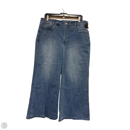 Jeans Wide Leg By Not Your Daughters Jeans In Blue Denim, Size: 14