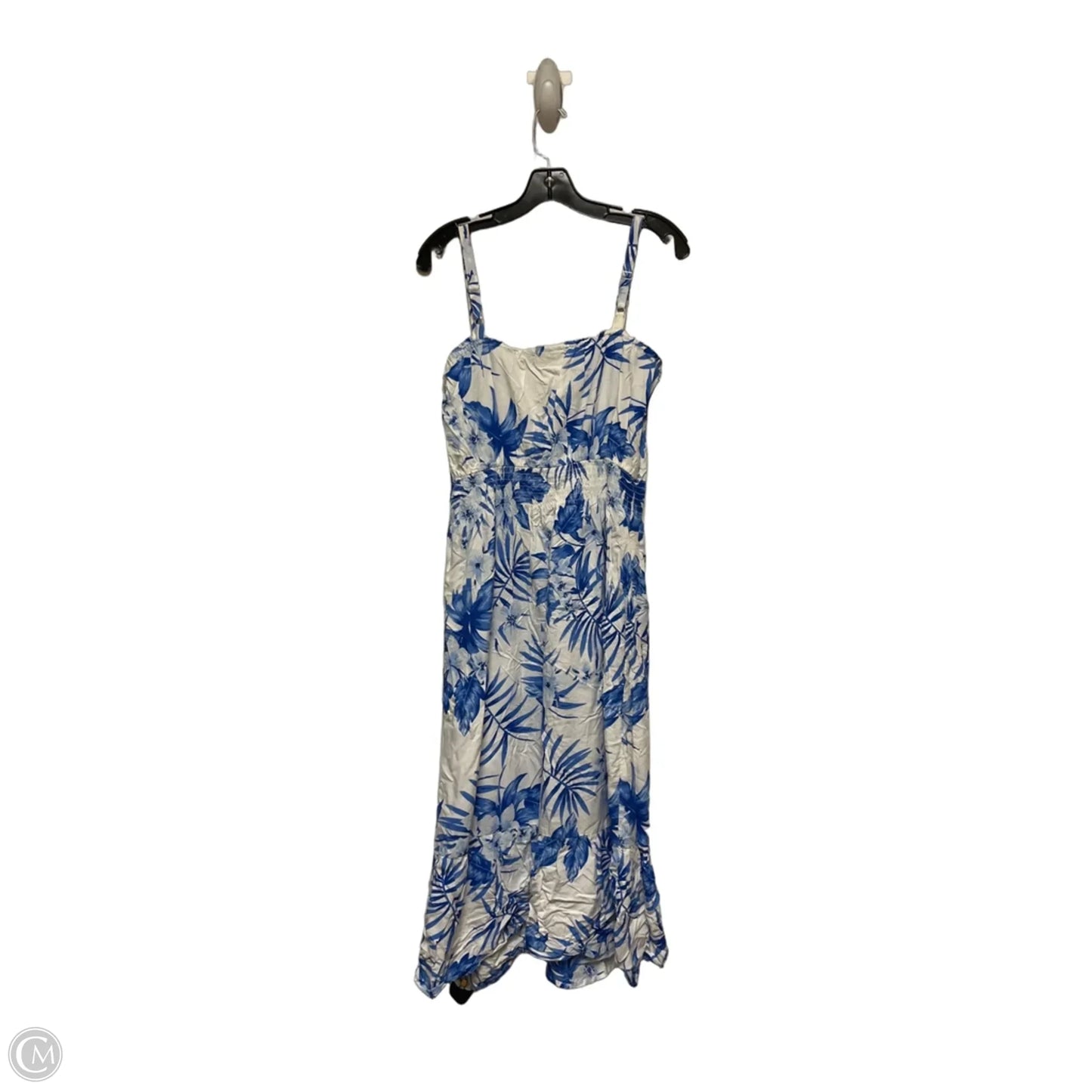 Dress Casual Midi By Clothes Mentor In Blue & White, Size: M