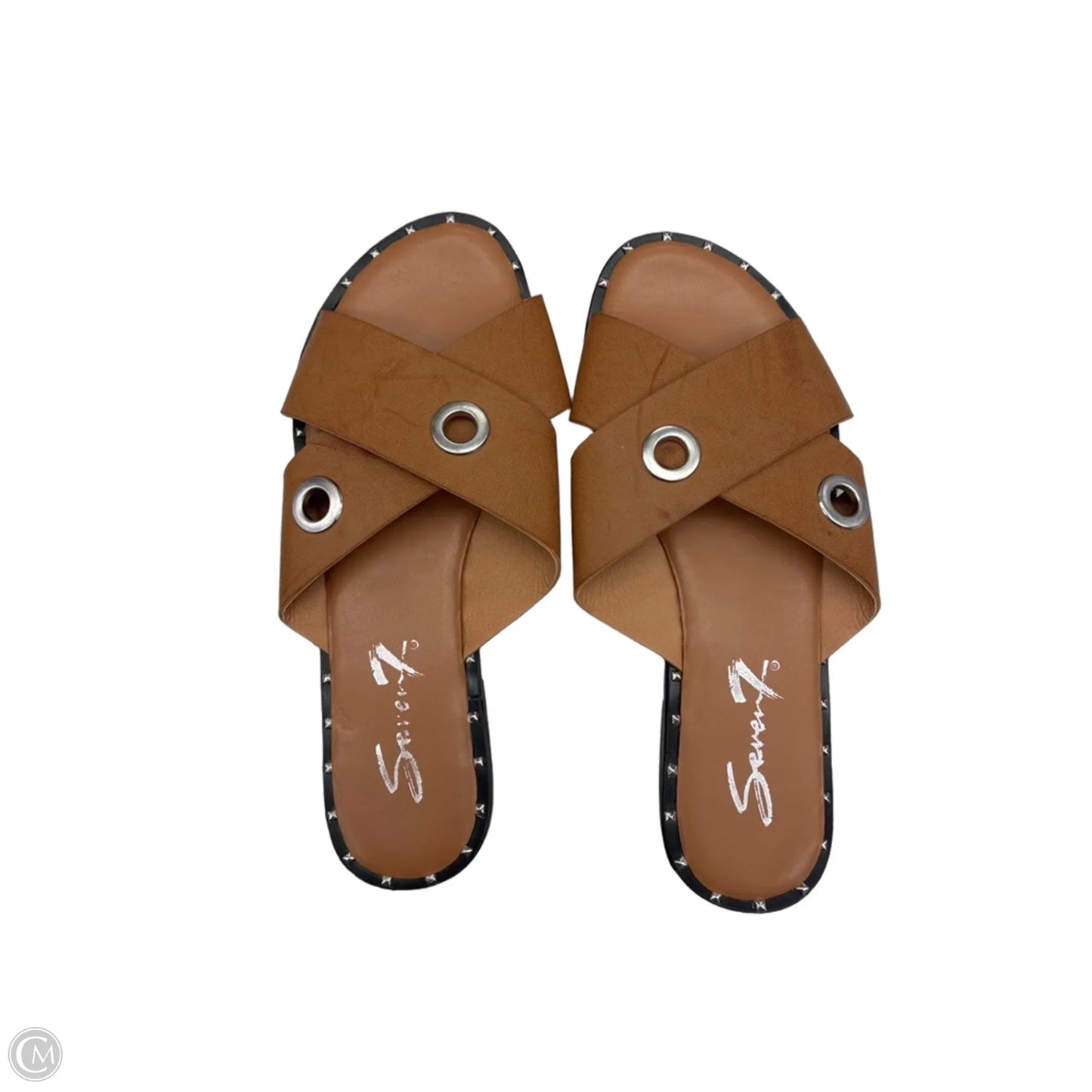 Sandals Flats By Seven 7 In Brown, Size: 9