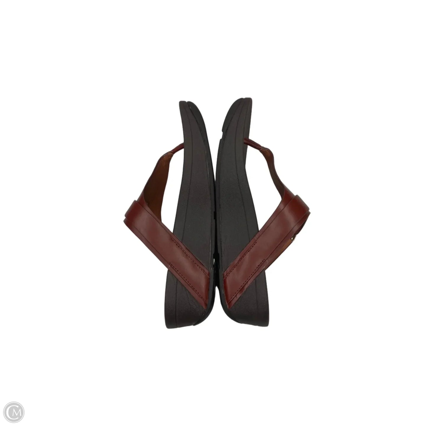 Sandals Heels Wedge By Fitflop In Brown, Size: 6