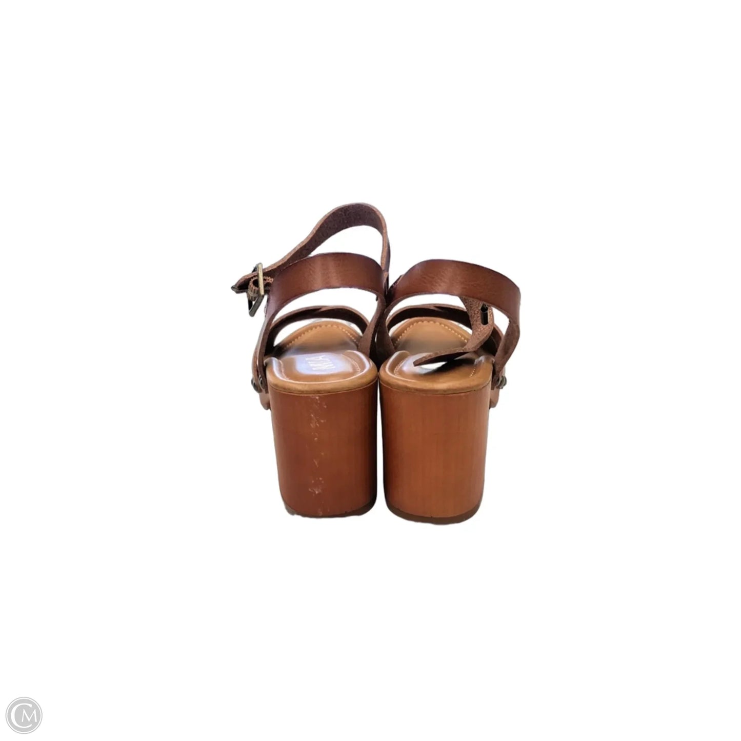 Sandals Heels Block By Mia In Tan, Size: 6