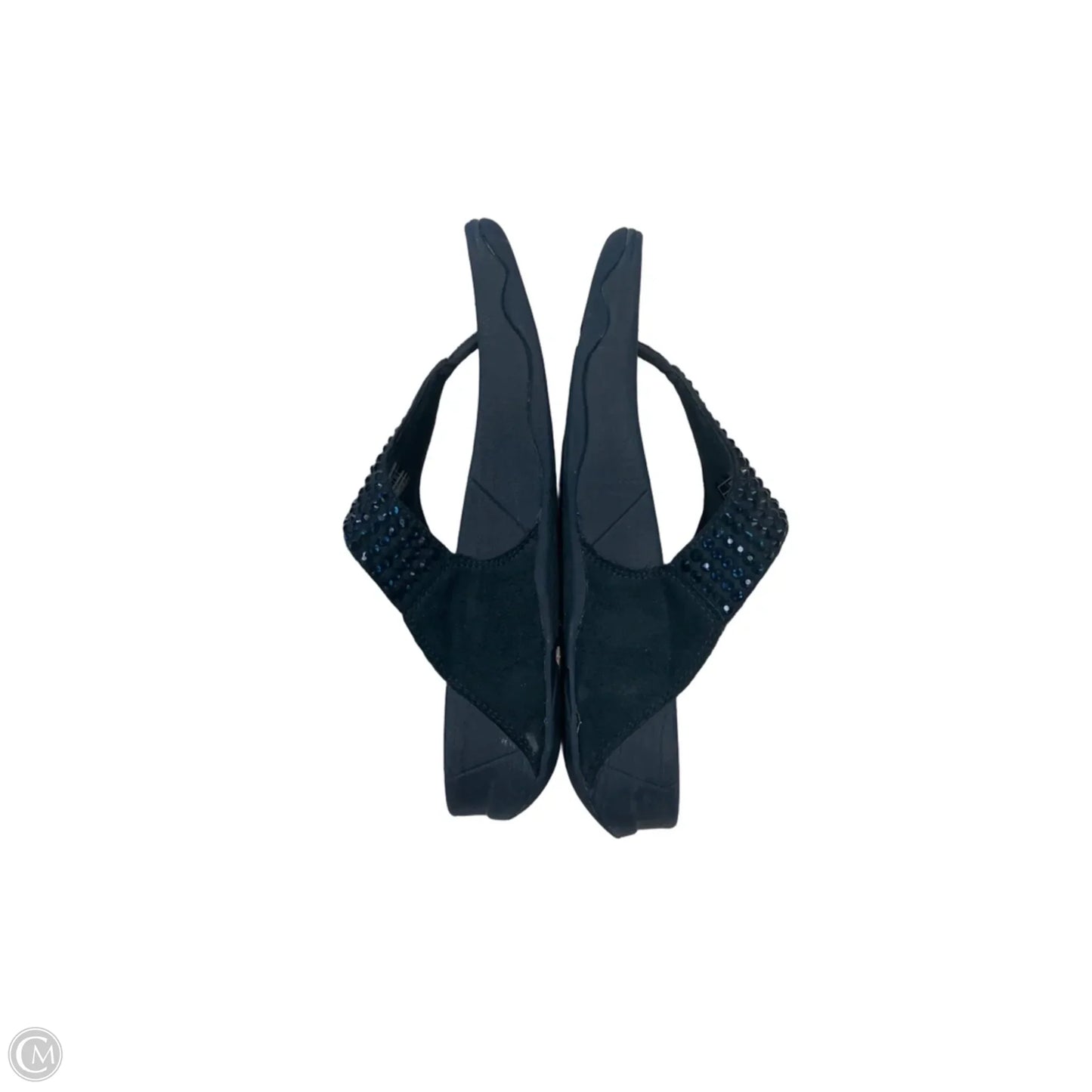 Sandals Heels Wedge By Fitflop In Blue, Size: 6