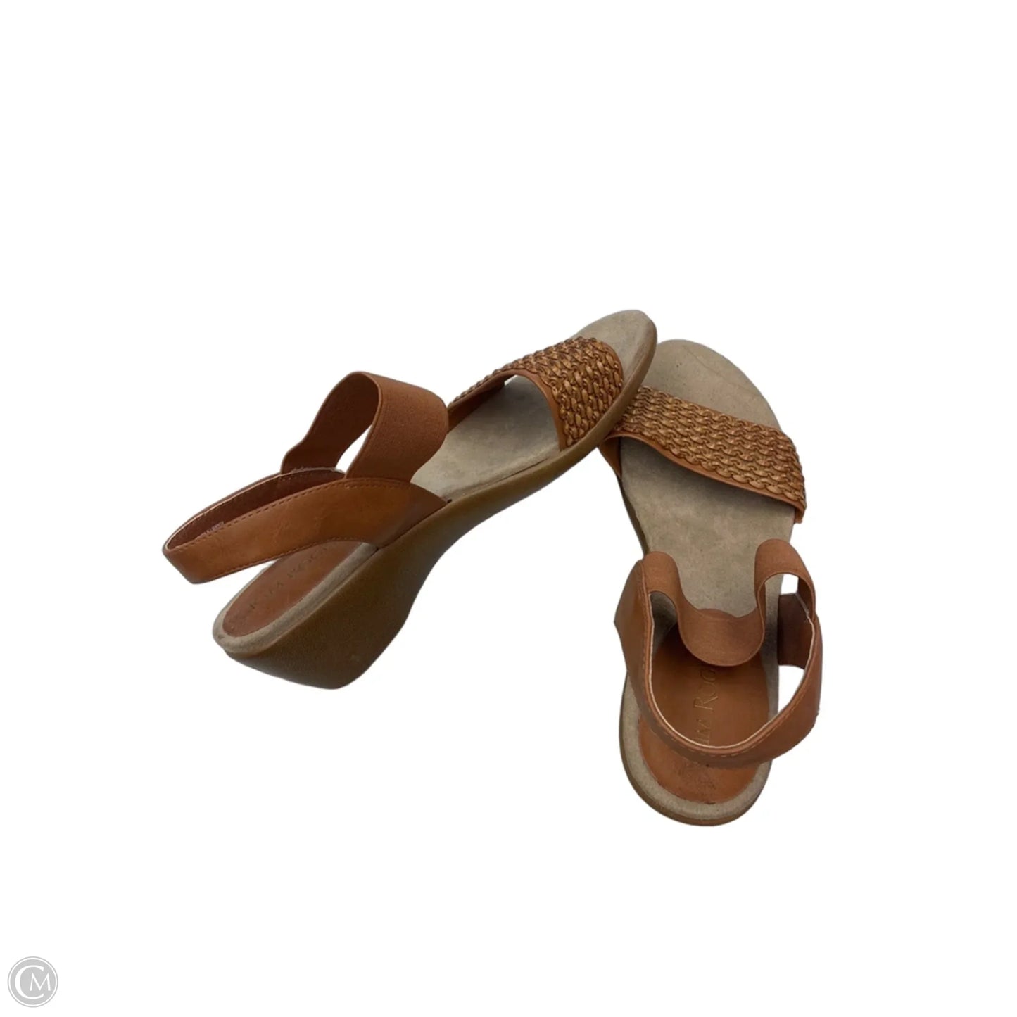 Sandals Heels Wedge By Kim Rogers In Tan, Size: 8.5