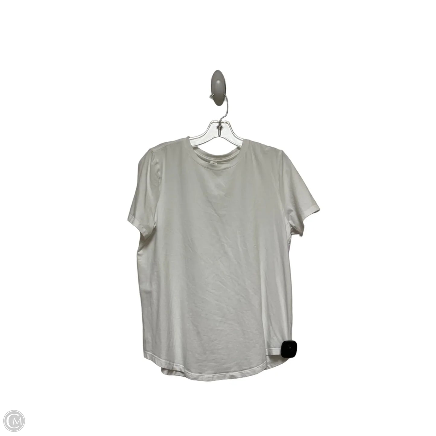 Athletic Top Short Sleeve By Lululemon In White, Size: 8