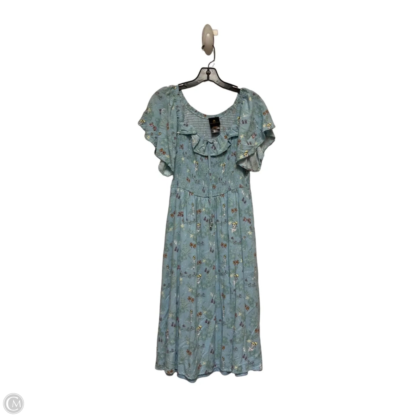 Dress Casual Midi By Disney In Blue & Green, Size: M